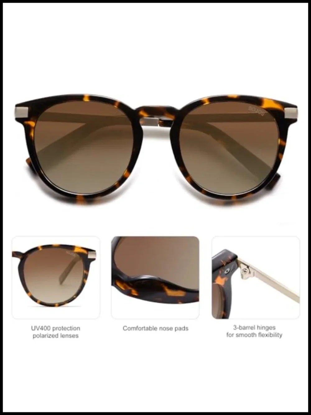 Retro Round Polarized Sunglasses Classic Vintage Trendy Sunnies